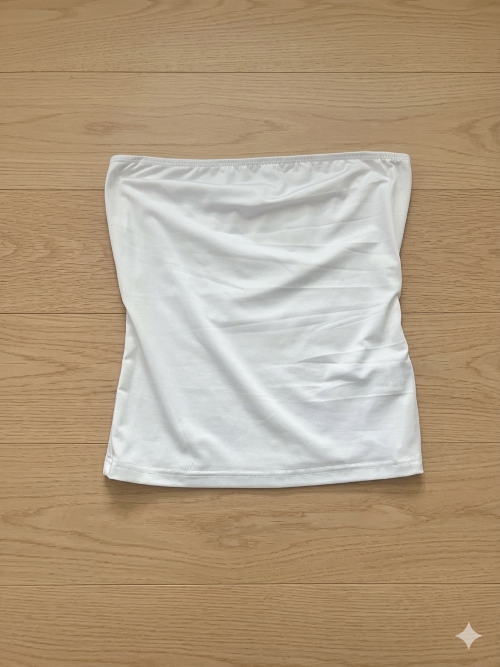 White Strapless Tube Top